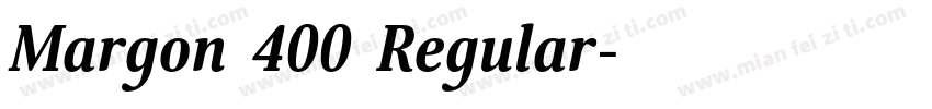 Margon 400 Regular字体转换